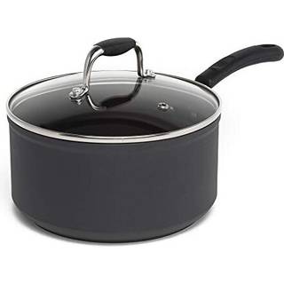 Ecolution Symphony Multipurpose Forged Forstærket ergonomisk cool -touch silikone håndtag opvaskemaskine sikker nonstick gryde - 3 kvart grå