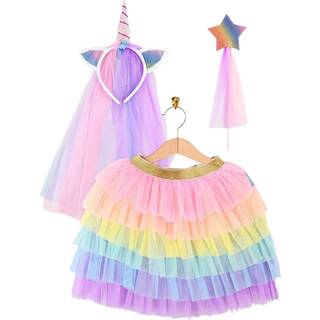 Den Goda Fen Kostume Enhjørning med Tylskørt 116-128 cm