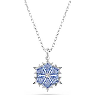 Magic Anhänger, Schneeflocke, Blau, Rhodiniert