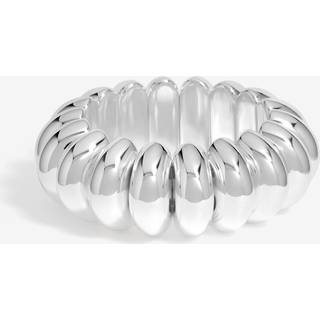 Mood Mood Silver Tone Polished Dome Stretch Bracelet