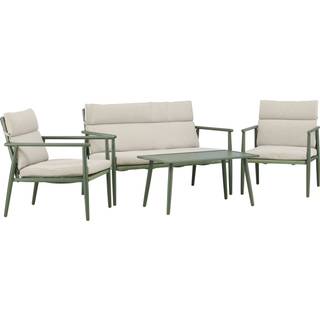 Venture Design Mazzaro sofagruppe Grøn 2-personers sofa, 2 lænestole & bord 90 x 52 cm