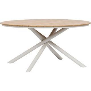 Tina Havebord - Ø: 152 Cm - Teak Look/Gråhvid