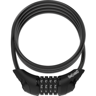 Kabellås ONGUARD Coil Cable Lock Neon Series Combo Black 180x12mm