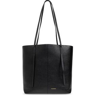 Abilso tote i læder - Black - ONE SIZE