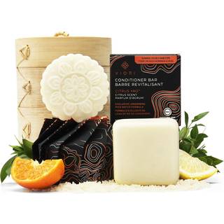 Viori The Foundation Bundle - Citrus Yao Shampoo og balsam sæt med bambusholder - Rice Water Shampoo Bar and Conditioner Bar - Sulfate -Free Vega