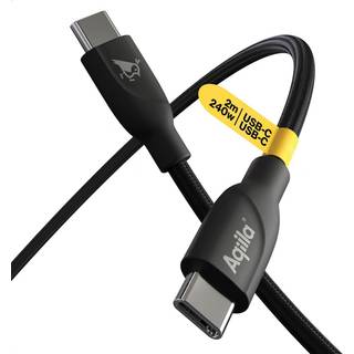 Aqiila Aqiila Cablebird CB12 kabel USB C til C 240W flettet 2m sort 406012
