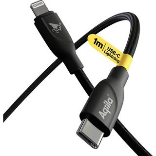 Aqiila Aqiila Cablebird CB21 USB C - Lighting 30W flettet 1m sort 406010