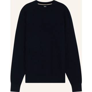BOSS BLACK Imberto Structured Knitted Sweater Dark Blue