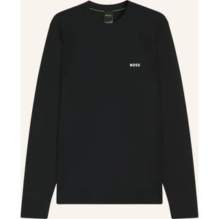 Tætsiddende sweater i bomuldsblanding med logo i kontrastfarve