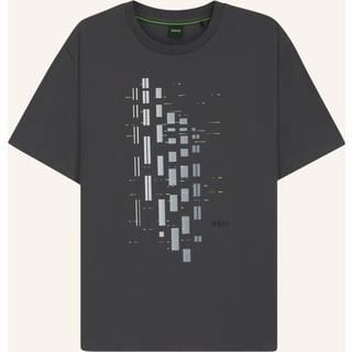T-shirt i bomuld med stræk og geometrisk print