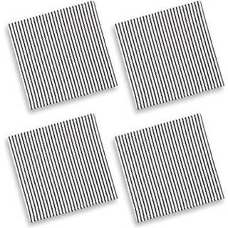 Cackleberry Home sort og hvid tikkende stribe vvet bomuldsstof servietter 18 tommer firkantet st med 4