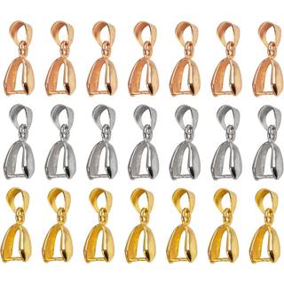 Auear 60 Pack Metal Pinch Clip -kaution lås dingle perle halskæde pendelstik Resultater til smykker, der skaber spænder charme forbindelse (multi