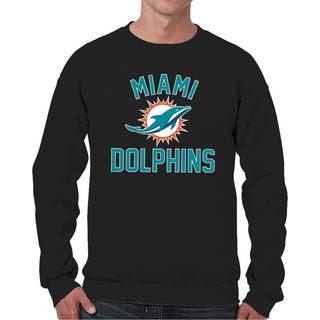 Team Fan Apparel NFL Gameday Adult Crewneck Sweatshirt Letv?gt Tagless Pullover Pro Football Sweatshirt (Miami Dolphins - Black Adult XX -Large)