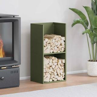 Brændestativ 40X30X80 Cm Koldvalset Stål - Olivengrøn