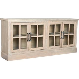 Skænk Home ESPRIT Natur Træ Krystal 180 x 40 x 82 cm