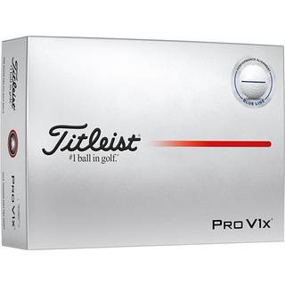 Titleist Pro V1x 25 Performance Align golfbolde - 12 pakker, hvid/blå