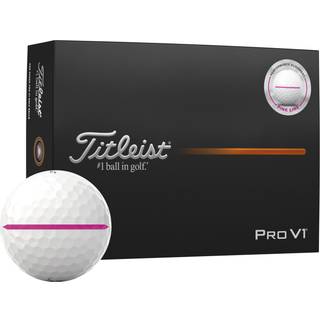 Titleist Pro V1 25 Performance Align golfbolde - 12 pakker, hvid/pink