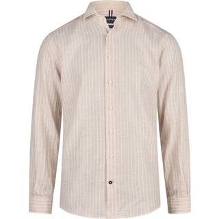 HECHTER PARIS Herren Hemd beige gestreift
