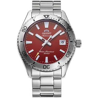 Orient Mako Automatic Red Dial Stainless Steel Strap Men's Watch RA-AC0Q09R30B