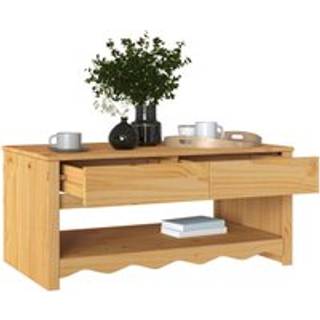 Sofabord Drammen Egetræsfarvet 99 x 55 x 45 cm Massivt fyrretræ