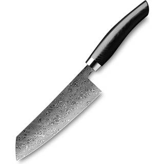 Nesmuk Exklusiv C 90 Damast Kochmesser 14 cm - Griff Micarta schwarz - Schwarz