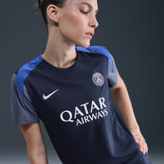 Kortærmet Paris Saint-Germain Strike Nike Dri-FIT-fodboldtrøje til kvinder - blå - S (EU 36-38)