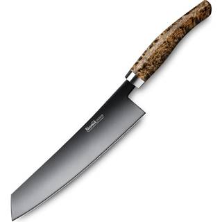Nesmuk Janus Kochmesser 24 cm - Niobstahl mit DLC-Beschichtung - GriffKarelische Maserbirke - Braun