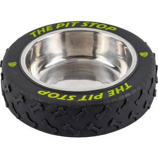 Dækformet hundeskål - kæledyr mad og vandskål med aftagelig opvaskemaskine -sikker rustfrit stålindsats - sjove kæledyrsforsyninger