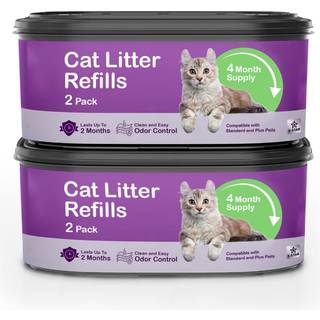 5-stjernet katte kuld påfyldning (pakke med 2) kompatibel med kuld Genie og Pet Genie Pail