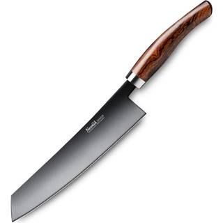 Nesmuk Janus Kochmesser 24 cm - Niobstahl mit DLC-Beschichtung - Griff Wüsteneisenholz - Braun
