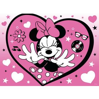CEACO - DISNEY - Minnie Mouse - Minnie Heart - Glitter Puzzle - 100 stykket puslespil