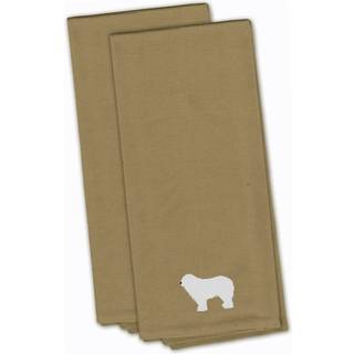 """"Caroline's Treasures BB3455TNTWE Komondor Tan broderet k?kkenh?ndkl?de (s?t med 2) 28"""""""" x 19"""""""" Multicolor""""