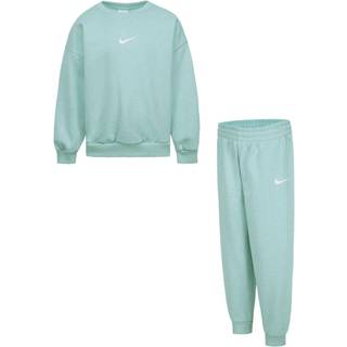 Nike Nike Green Little Kids Essential Marl Crew Tracksuit Set