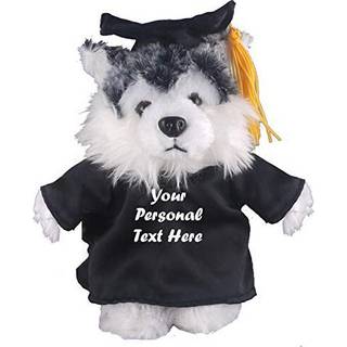 Plushland Plush Fyldt Animal Toys 8 tommer pr?senterer gaver til eksamen Day Personaliseret tekstnavn eller dit skolelogo p? kjole bedst til alle