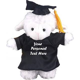 Plushland Plush Fyldt Animal Toys 8 tommer pr?senterer gaver til eksamen Day Personaliseret tekstnavn eller dit skolelogo p? kjole bedst til enhv