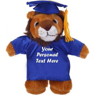 Plushland Plush Fyldt Animal Toys 12 tommer pr?senterer gaver til eksamen Day Personaliseret tekstnavn eller dit skolelogo p? kjole bedst til enh