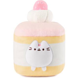 Gund Pushen Strawberry Sponge Cake Plush Squishy Toy Collectible Plush Toy Dessert Plush Cat Fyldt dyr i alderen 8 og op Pink 6