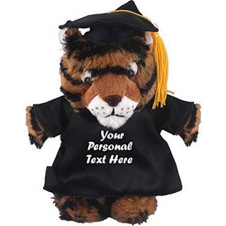 Plushland Plush Fyldt Animal Toys 8 tommer pr?senterer gaver til eksamen Day Personaliseret tekstnavn eller dit skolelogo p? kjole bedst til enhv