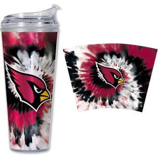 Rico Industries NFL Arizona Cardinals Metallic Tye Dye 24 oz Akryl tumbler med h?ngslet l?g