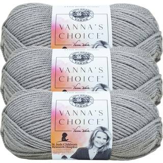 (3 pakke) Lion Brand Yarn Vanna's Choice Yarn Silver Grey