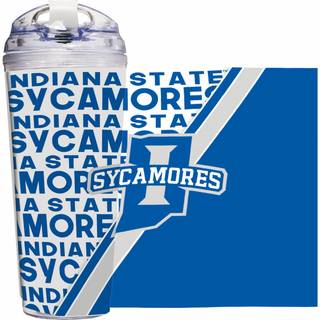 Rico Industries NCAA Indiana State Sycamores Standard 24oz akryl tumbler med h?ngslet l?g officielt licenseret dobbeltv?gstumbler med halm