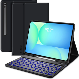 Samsung Galaxy Tab S10 FE+ (Plus) Tech-Protect Keyboardcover - Engelsk Tastatur - Sort