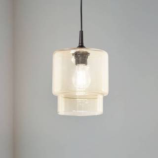 Glas hængelampe Nesto Argon, dæmpbar, Creme/amber, Stue/spisestue, Glas