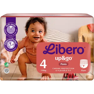 Libero Up&Go bukseble str. 4, 33 stk., 7-10 kg