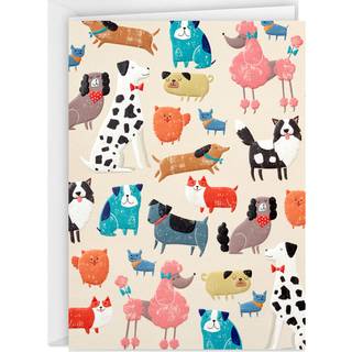 Hallmark blanke kort farverige hunde (20 kort med konvolutter)