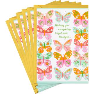 Hallmark Pack of Easter Cards sommerfugle (6 kort med konvolutter)