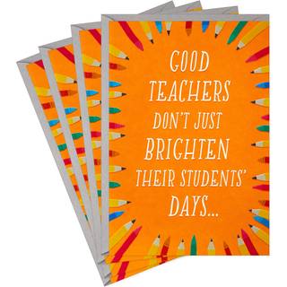 Hallmark Teacher Appreciation Cards Gode lærere lysere futures (4 kort med konvolutter)