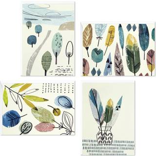 Hallmark Blank Cards Sortment Nature Prints (48 kort med konvolutter)