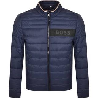 BOSS Black Herren Steppjacke blau unifarben