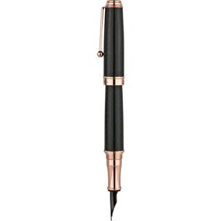 Monteverde Invincia Deluxe Fountain Pen - Rose Gold - Medium NIB Carbon Fiber Design med 18 Karat Rose Gold forgyldt accenter Premium Writing Ins
